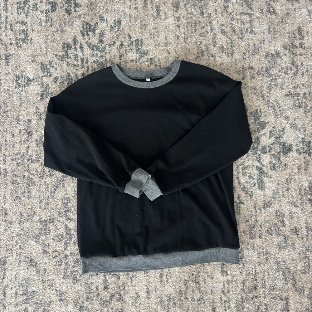 Black and Gray Crewneck Sweater